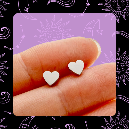 Sacred Heart Stainless Steel Studs